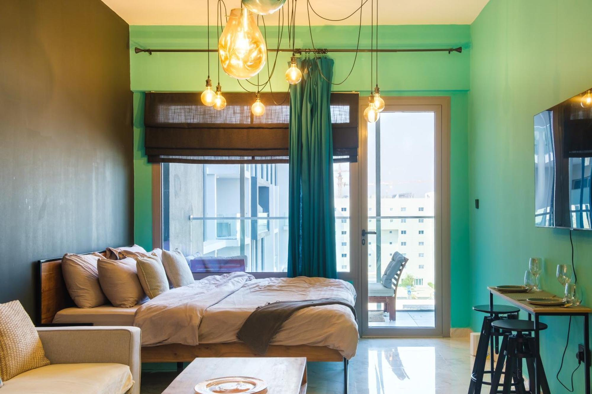Industrial Chic Retreat Apartment Al Qurayyah Exterior foto